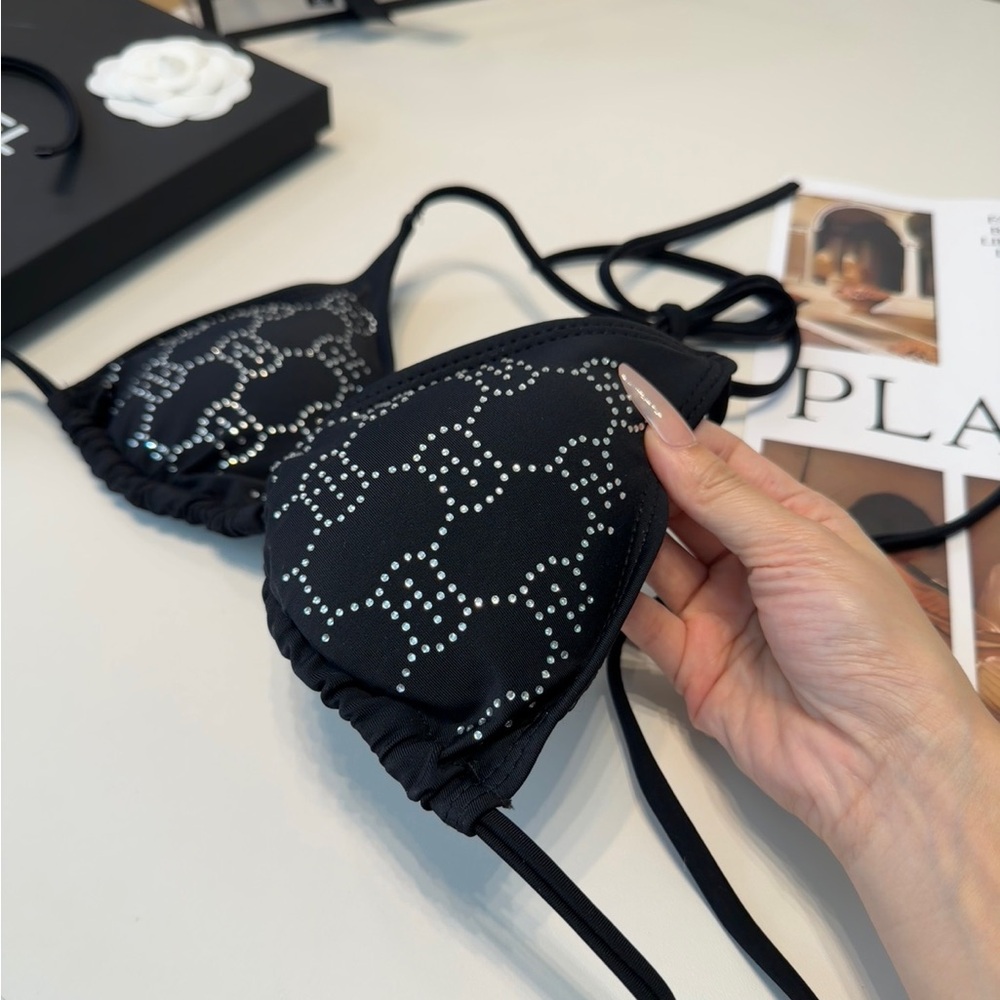 Gucci Black GG Crystal Bikini Set - Picture 6 of 9